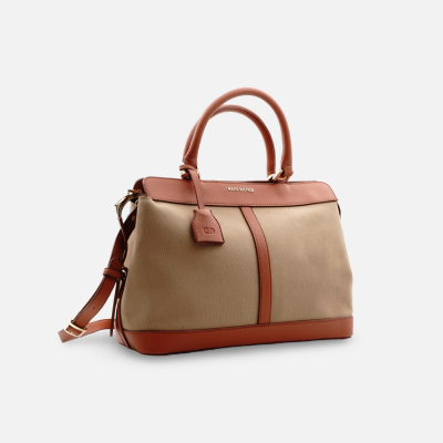 White Buffalo Product - بند بلند دارد<br>طول 34cm<br>ارتفاع 26cm<br>عمق 12cm<br> - کرم خاکی-آجری - تصویر 3