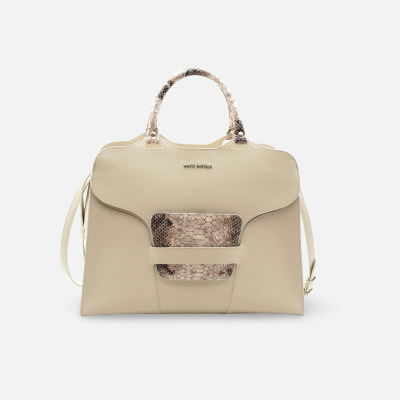 White Buffalo Product - بند بلند دارد<br>طول 35cm<br>ارتفاع 25cm<br>عمق 15<br> - شیری-پوست ماری - تصویر 3