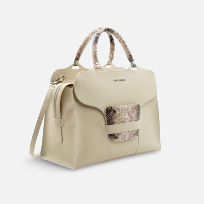 White Buffalo Product - بند بلند دارد<br>طول 35cm<br>ارتفاع 25cm<br>عمق 15<br> - شیری-پوست ماری - تصویر 5